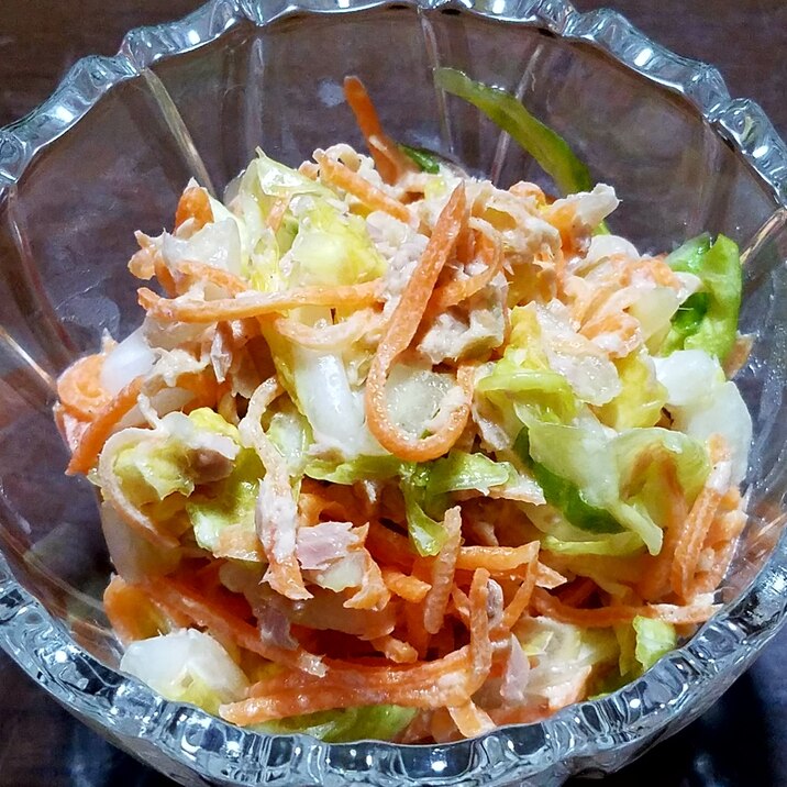 白菜・にんじん・ツナのコールスロー風サラダ